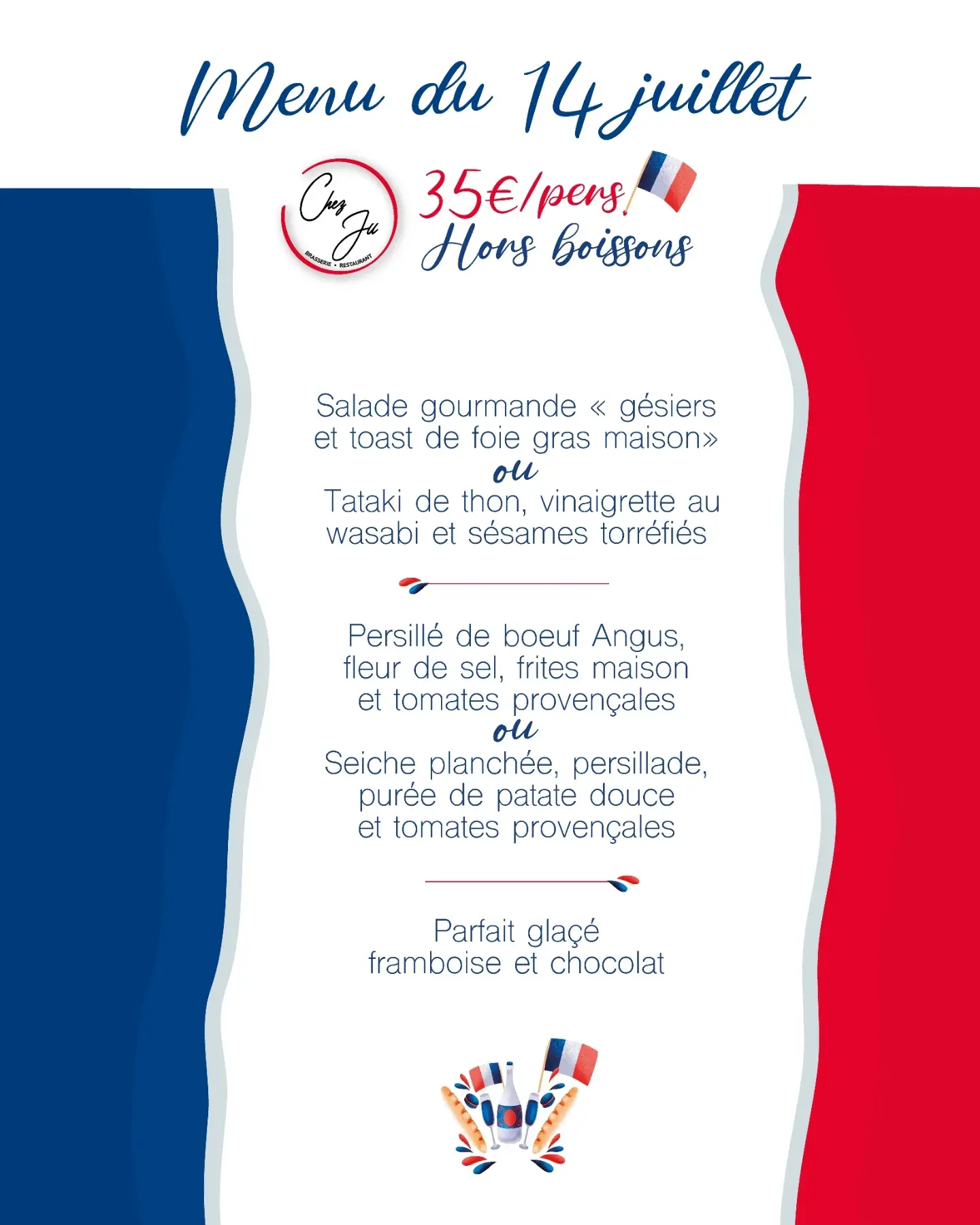 Menu du 14 juillet ☀️
