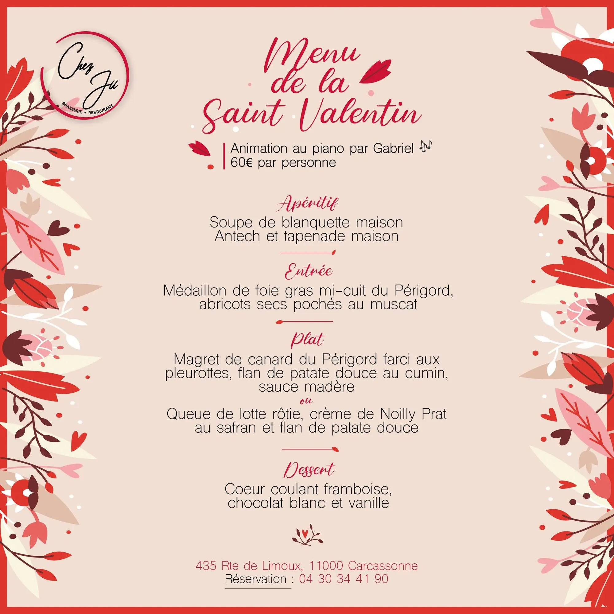 Menu spéciale Saint Valentin ✨️